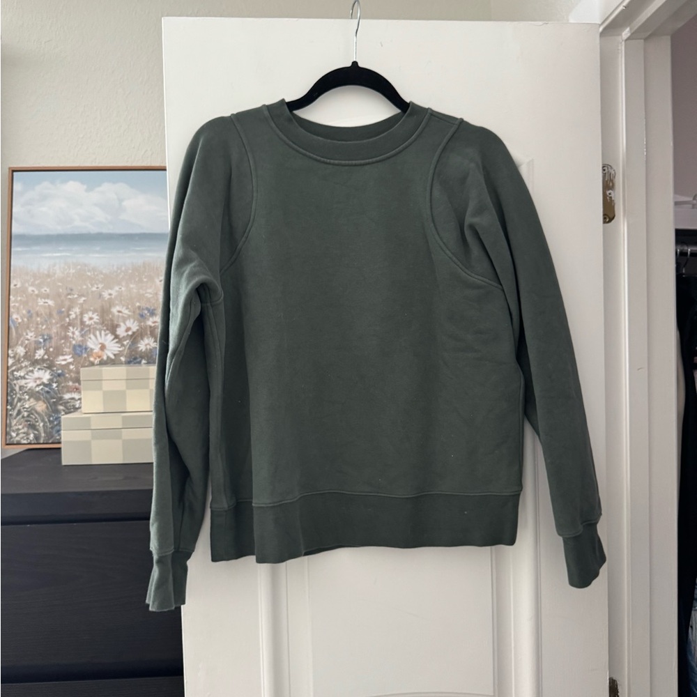 lululemon athletica Olive Crew Neck Sweater